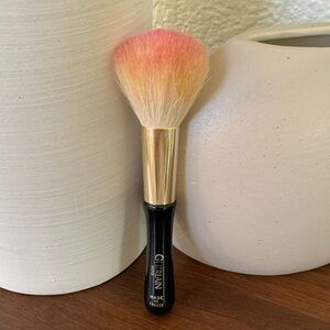 Vintage 90’s Guerlain Powder Brush Goat hair Pink Cream Black Made in France.